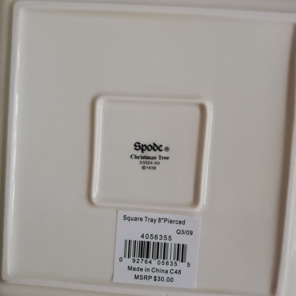Spode Christmas Tree Pierced Square Tray - Picture 4 of 6